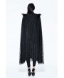 Eva Lady Black Gothic Lace Dark Queen Long Cape for Women