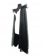 Eva Lady Black Gothic Lace Dark Queen Long Cape for Women