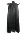 Eva Lady Black Gothic Lace Dark Queen Long Cape for Women