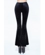 Eva Lady Black Sexy Gothic Velvet Lace Flared Trousers for Women