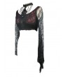 Eva Lady Black and Red Gothic Lace Short Sexy Shirt for Women