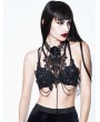 Eva Lady Black Romantic Gothic Flower Beading Harness