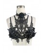 Eva Lady Black Romantic Gothic Flower Beading Harness