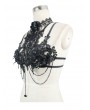 Eva Lady Black Romantic Gothic Flower Beading Harness