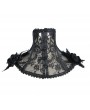 Eva Lady Black Gothic Lace Flower Collar