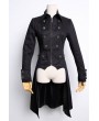 Pentagramme Black High-Low Gothic Swallow-Tailed Coat for Women