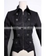 Pentagramme Black High-Low Gothic Swallow-Tailed Coat for Women