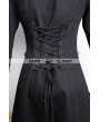 Pentagramme Black High-Low Gothic Swallow-Tailed Coat for Women