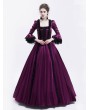 Rose Blooming Purple Renaissance Marie Antoinett Theatrical Victorian Costume Dress