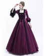 Rose Blooming Purple Renaissance Marie Antoinett Theatrical Victorian Costume Dress