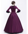 Rose Blooming Purple Renaissance Marie Antoinett Theatrical Victorian Costume Dress