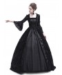 Rose Blooming Black Flower Masquerade Gothic Victorian Dress