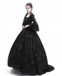 Rose Blooming Black Flower Masquerade Gothic Victorian Dress