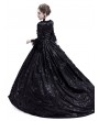 Rose Blooming Black Flower Masquerade Gothic Victorian Dress