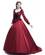 Rose Blooming Red Belle Ball Princess Victorian Masquerade Dress