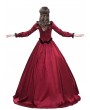 Rose Blooming Red Belle Ball Princess Victorian Masquerade Dress