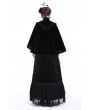 Dark in Love Black Vintage Elegant Gothic Velvet Cape for Women