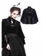 Dark in Love Black Vintage Elegant Gothic Velvet Cape for Women