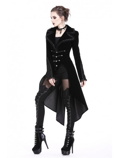 velvet long jacket women's