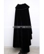 Pentagramme Black Velvet High-Low Gothic Cape for Women