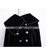 Pentagramme Black Velvet High-Low Gothic Cape for Women