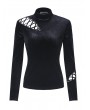 Dark in Love Black Gothic Punk Long Sleeves Velvet T-Shirt for Women