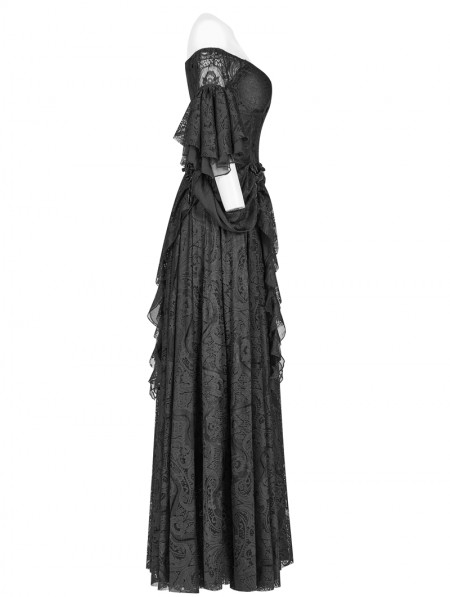 Punk Rave Black Gorgeous Lace Gothic Victorian Dress - DarkinCloset.com