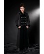 Pentagramme Black Long Double Breasted Gothic Coat for Men