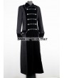 Pentagramme Black Long Double Breasted Gothic Coat for Men