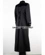 Pentagramme Black Long Double Breasted Gothic Coat for Men