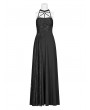 Punk Rave Black Gothic Halter Daily Wear Long Dress