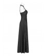 Punk Rave Black Gothic Halter Daily Wear Long Dress