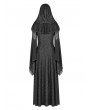 Punk Rave Black Gothic Lace Hooded Witch Dress