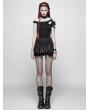 Punk Rave Black Steampunk Mini Skirt 