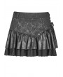 Punk Rave Black Steampunk Mini Skirt 