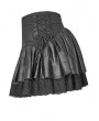 Punk Rave Black Steampunk Mini Skirt 