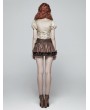 Punk Rave Brown Steampunk Mini skirt 