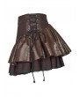 Punk Rave Brown Steampunk Mini skirt 