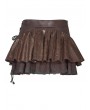 Punk Rave Brown Steampunk Mini skirt 