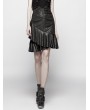 Punk Rave Black Gothic Punk High Waist Stretch Half Skirt 