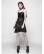 Punk Rave Black Gothic Punk High Waist Stretch Half Skirt 