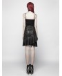 Punk Rave Black Gothic Punk High Waist Stretch Half Skirt 