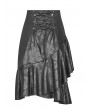 Punk Rave Black Gothic Punk High Waist Stretch Half Skirt 