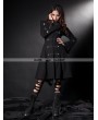 Pentagramme Black Double Breasted Gothic Coat for Women