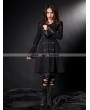 Pentagramme Black Double Breasted Gothic Coat for Women