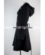 Pentagramme Black Double Breasted Gothic Coat for Women