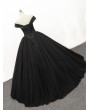 Black Gothic Princess Ball Gown Wedding Dress