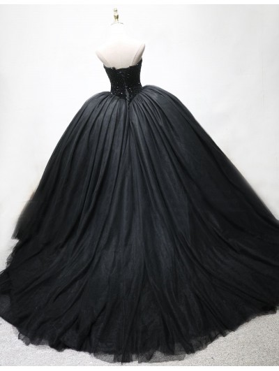 black gothic ball gown