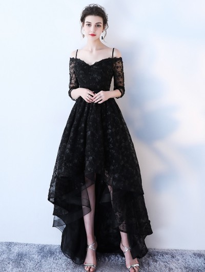 black lace gothic dress