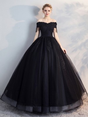 black wedding dress shop